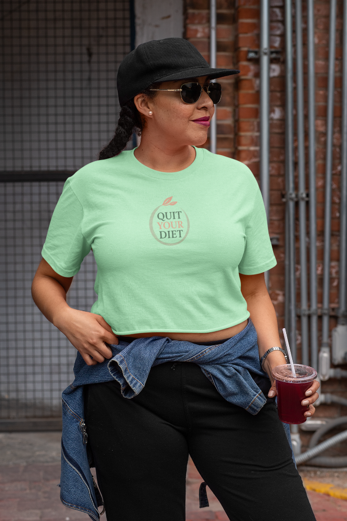 lady with QYD T-shirt 