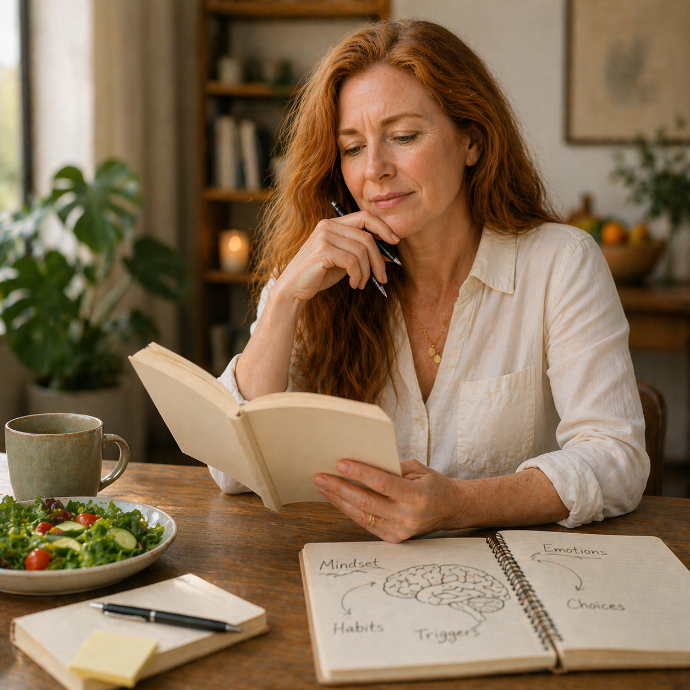 woman studying